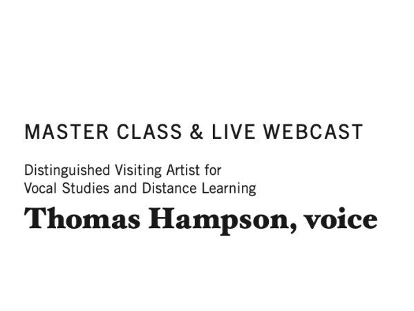 Thomas Hampson Masterclass