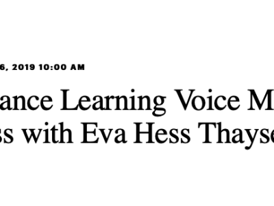 Eva Hess Thaysen&nbsp;Masterclass